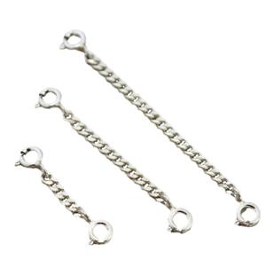 s925纯银延长链手链项链锁骨链饰品颈链配饰纯银加长防丢简约马鞭