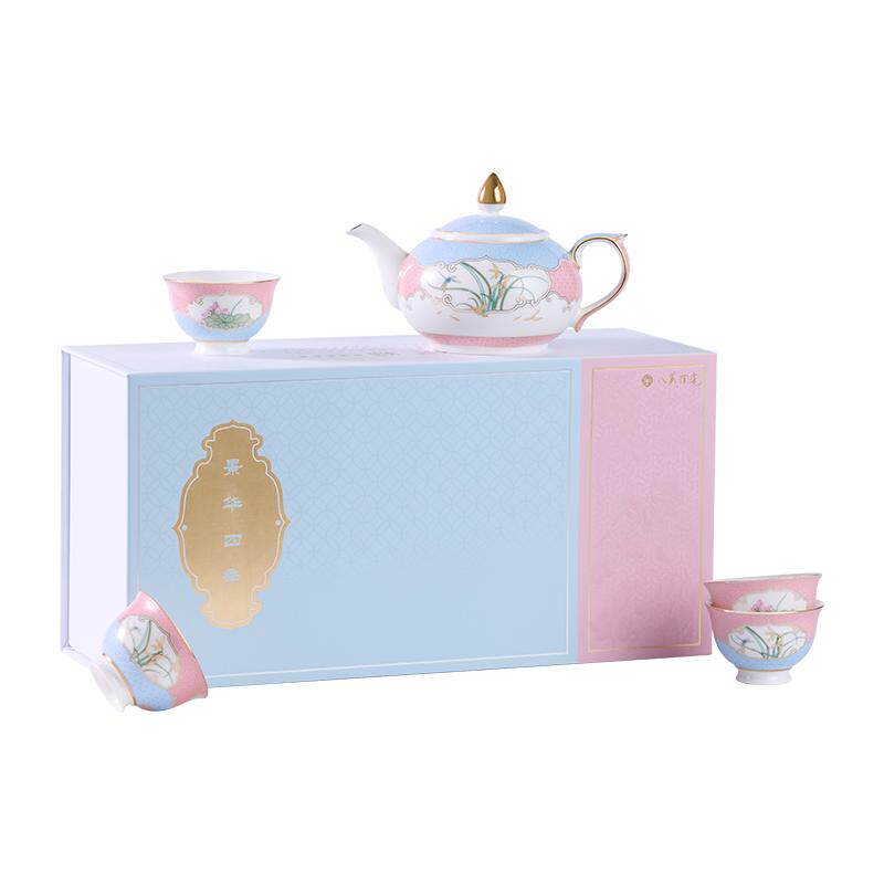 八义陶瓷景华四季茶具套装