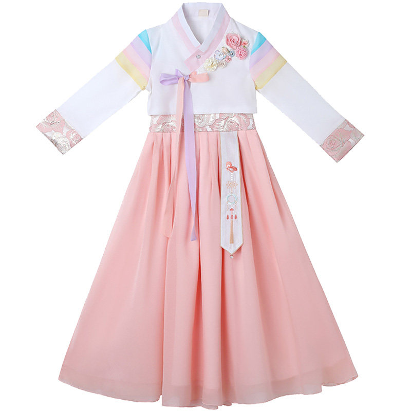 新款儿童女童韩服女宝宝童装朝鲜族元旦演出服装韩国小孩传统古装