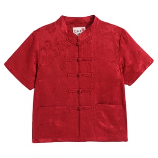 2025新款新中式宝宝周岁礼服中国风唐装儿童汉服男童夏季日常可穿