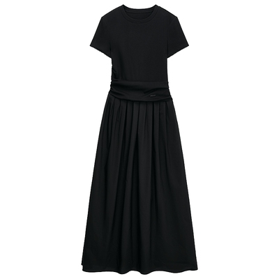 OCHIRLY欧时力褶饰A字连衣裙