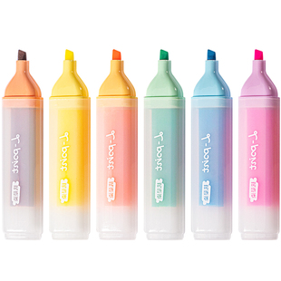 得力荧光笔抗晕染荧光标记笔学生专用记号笔可叠色彩色划重点小学初中高中做笔记手抄报手账笔荧光大容量黄色