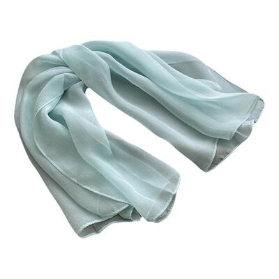 轻松自在珍珠纱纯色小方巾70厘米