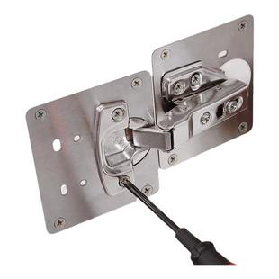 柜门修复板合页固定板不锈钢铰链柜子合页安装板折页修复神器