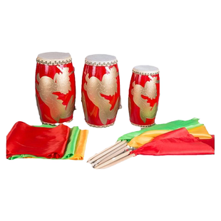 腰鼓成人木质腰鼓鼓广场舞腰鼓小学生小孩乐器宝宝幼儿园儿童玩具