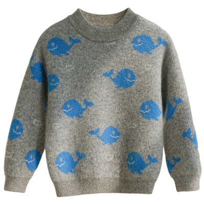 纯羊绒面料舒适保暖套头毛衣时尚