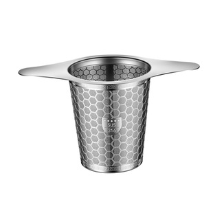 316不锈钢茶漏泡茶过滤网水杯茶隔茶漏器双耳茶滤漏斗公道杯滤网