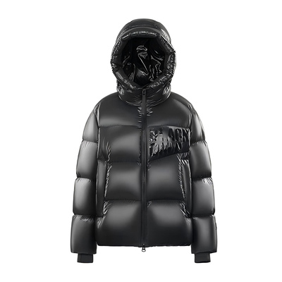 MSHR黑金免洗三防短款连帽羽绒服