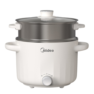 美的电煮锅宿舍泡面小锅多功能蒸煮一体锅不锈钢家用小型迷你电锅