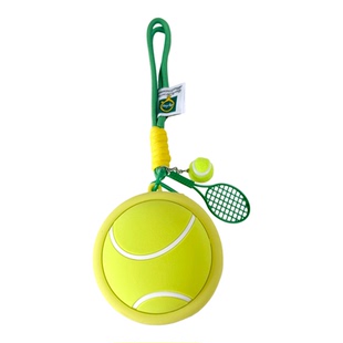 爆款网球拍零钱包挂件运动硅胶耳机口红饰品迷你收纳背包定制礼品