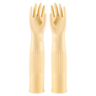 擦地专用手套家务清洁加厚橡胶耐用型防水干活洗碗加长搞卫生手套