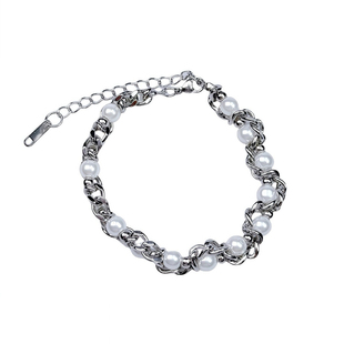 金属链条缠绕串珠手链男款小众设计高级感嘻哈冷淡风手串手饰品