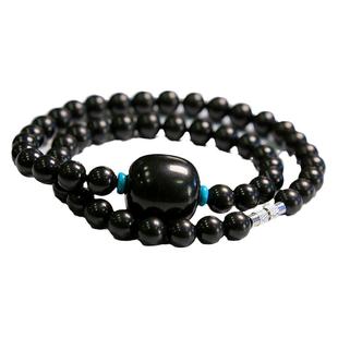 低奢暗黑系列新疆墨云黑金刚能量石锁骨链不撞衫无雷同男女有磁性