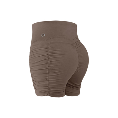 RESHAPE/重塑之路 褶皱短裤高腰显臀零感运动健身紧身短裤Scrunch