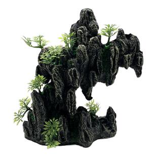 新款中大型鱼缸水族造景假山树脂居家盆景工艺品仿石头山创意摆件