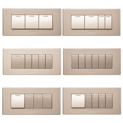 公牛118型电源插座三位开关面板