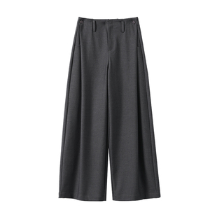 抵不住的飒美腔调！含莱赛尔天丝醋酸压褶宽松阔腿西装裤女早春款