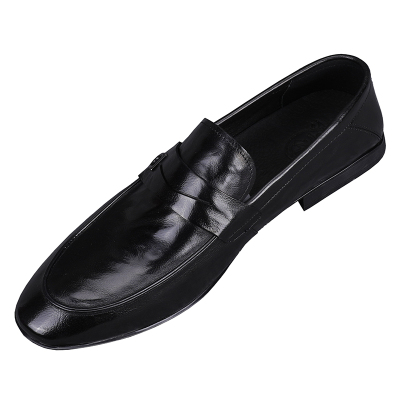 广州纯皮休闲皮鞋男士瘦版商务鞋