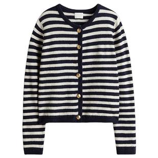 HM女装毛针织衫冬季修身事实气质miu系开衫1264527