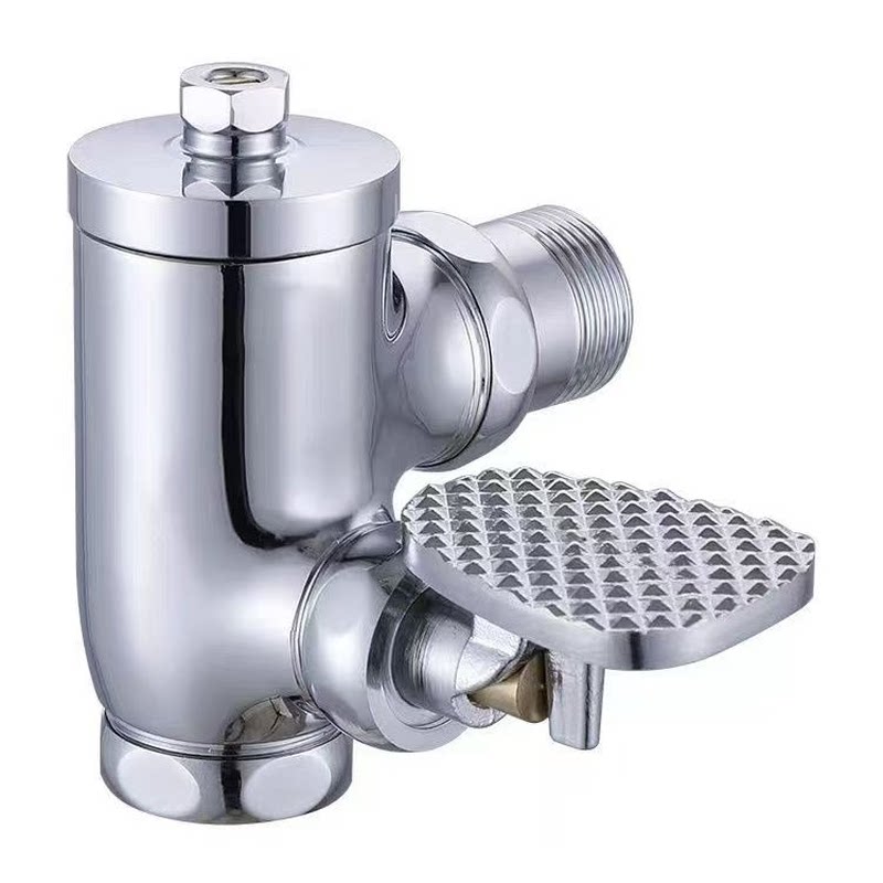 铜90度拐角冲洗阀蹲便器