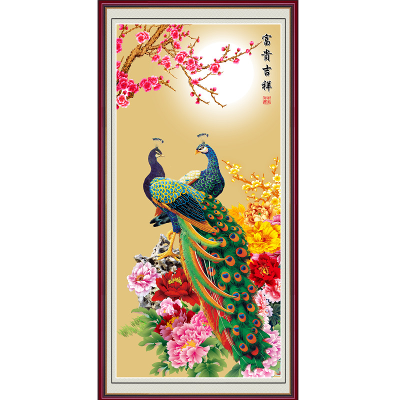 豪咖玄关走廊自粘壁画寓意好