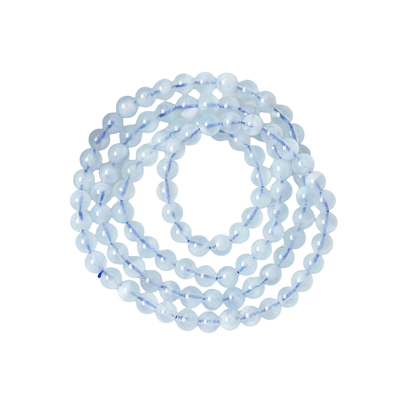 工厂处理 天然水晶海蓝宝圆珠三圈款手链 女款水晶手串饰品礼物