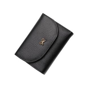 时尚真皮短款折叠钱包女气质2026新款软皮零钱包高颜值送礼小钱夹