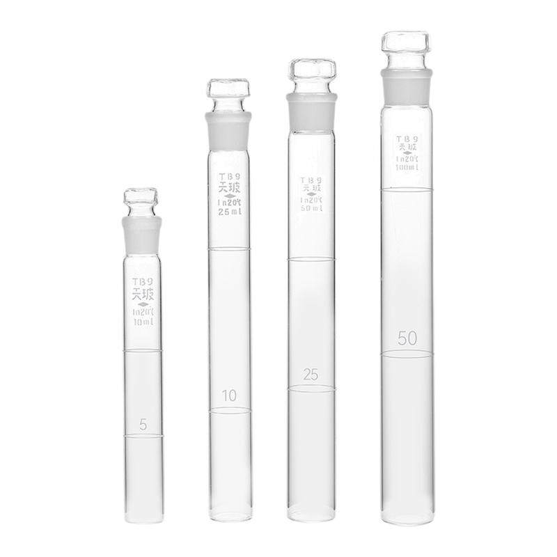 天玻具塞比色管A级过检10/25/50/100ml喷砂工艺带刻度纳氏比色管