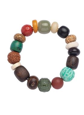 怀朴手作和田玉貔貅十八子多宝