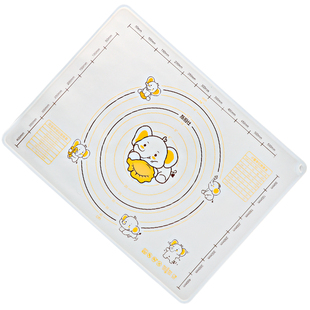 新厨仕硅胶揉面垫安小象擀面垫加厚透明和面垫防滑烘焙面板案板