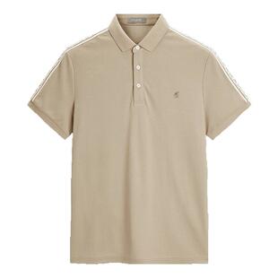 太平鸟男装 夏季织带拼接Polo衫B1DBD2135