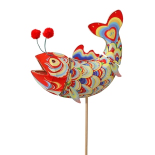 新年元宵节非遗手工鱼灯笼diy材料包春节舞蹈拍照道具锦鲤鱼花灯