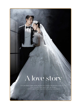 婚纱照相框挂墙定制结婚照放大