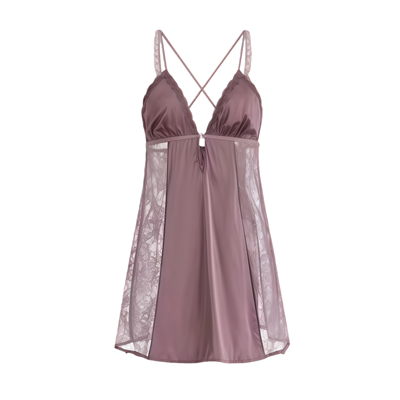 维多利亚真丝睡衣女带胸垫吊带裙