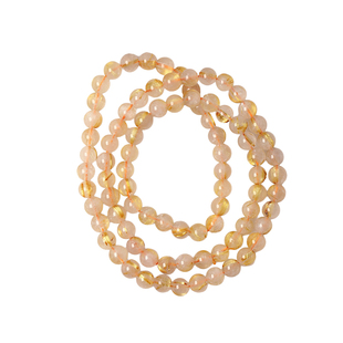 天然金发晶三圈手链金色水晶多圈手串 女款黄发晶钛晶手链饰品