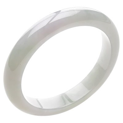 豪8印象·手镯之家S325028Y452翡翠圈口55.4mm天然缅甸淡绿玉镯子