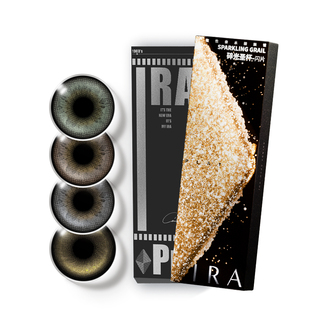 【14.2中直径合集】IRA美瞳日抛灰色混血近视蓝彩色隐形眼镜10片