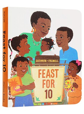 十个人的盛宴 英文原版 Feast for 10 数学启蒙绘本 吴敏兰书单 第57本 带宝宝去挑选各种食物食材 英文版 进口英语原版书籍