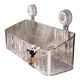 免打孔墙上壁挂收纳盒吸盘置物架卫生间厕所洗手洗漱浴室化妆品台