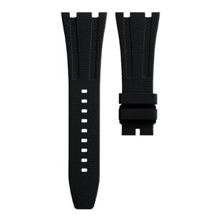 氟橡胶手表带适用AP爱彼皇家橡树15500/15510/15400/26331编织纹