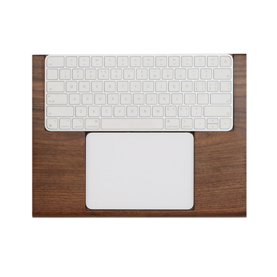 胡桃木适用于苹果imac配件键盘妙控板组合底座支架trackpad手托垫