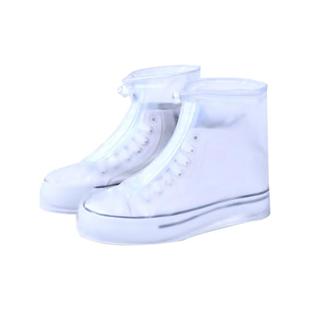 诺兰森迪 雨鞋套雨季男女磨砂雨鞋雨靴成人非一次性磨砂白不易滑