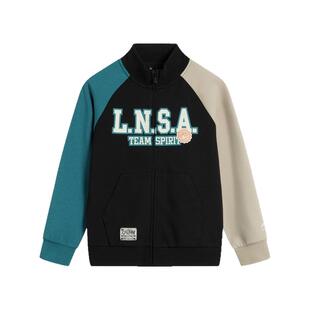 李宁儿童外套春季款2026春季款男童大童开衫卫衣青少年运动棒球服