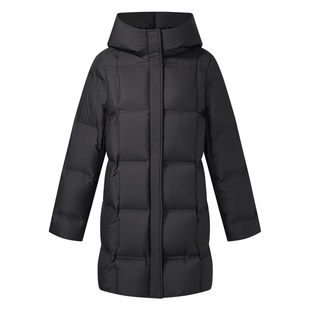【95白鹅绒】歌莉娅黑色羽绒服女冬季2025新款加厚保暖中长款外套