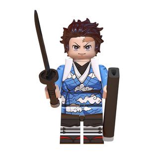 原创积木人仔无限列车鬼灭之刃动漫周边炭治郎蝴蝶忍拼装儿童玩具