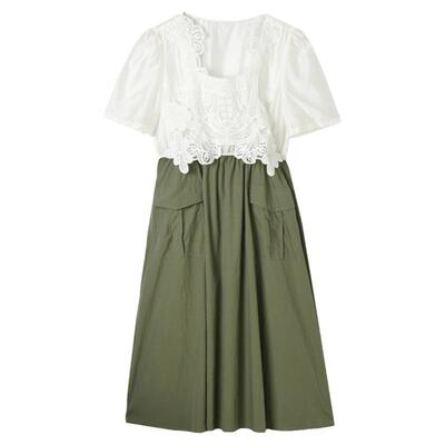 拼接紧身显瘦连衣裙女