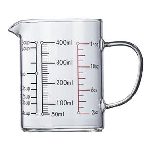 mrwater耐热玻璃量杯刻度杯加厚牛奶杯厨房烘培微波炉加热玻璃杯