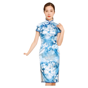 雀之恋 春夏中国风日常旗袍改良版连衣裙女年轻款旗袍高考