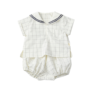 MARLMARL男童女童夏季宝宝婴儿外出连体衣抗沾湿paddle rompers