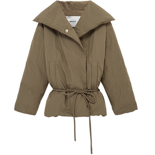 MESUX米岫25冬翠峰绒直立领可翻领直身宽松挡风羽绒服MNWUL303